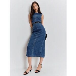 Reformation Kendi denim midi dress